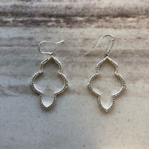 Pave Arabesque Chandeliers - Silver